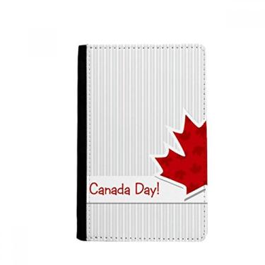 Imagem de Carteira Happy Canada Day com porta-passaporte de folha de bordo de grão vertical Notecase Burse, Multicolor
