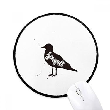 Imagem de Seagull Mouse pad animal preto e branco tapete redondo para computador