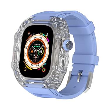 Imagem de MAALYA Urban Sport MOD Kit para Apple Watch Ultra 49mm Série 8 7 6 5 4 SE Pulseira Leve Resistente Capa Protetora 44mm 45mm 49MM (Cor: T, Tamanho: 44/45mm)