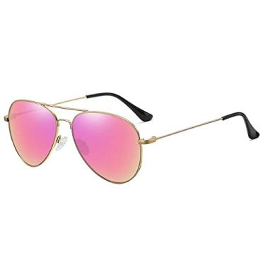 Imagem de Óculos de sol polarizados da moda, masculino e feminino, óculos de sol vintage de metal para condução, óculos de sol, ouro rosa, tamanho único