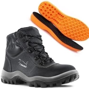 Imagem de BOTA DE SEGURANÇA SAFETLINE 4857GL/CX/EL BICO DE COMPOSITE COURO VAQUETA RELAX C.A 32494 + PALMILHA ANATÔMICA Tamanho:45