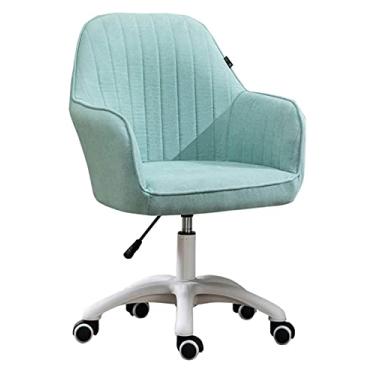 Imagem de Cadeira de escritório Cadeira de computador de escritório Cadeira giratória Cadeira de mesa Cadeira de escritório ergonômica Cadeira de elevação Cadeira de assento estofado de veludo (cor: verde)