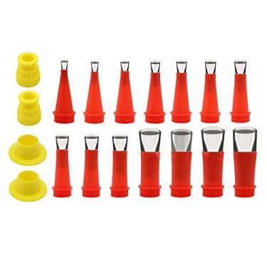 Imagem de Generic Kit de acabamento de calafetagem Bocal de calafetagem de aço inoxidável reutilizável para, junta, tamanho