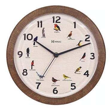 Imagem de Relógio Parede Herweg 6658 Canto Passaros Brasileiros