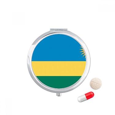 Imagem de Porta-comprimidos com bandeira nacional da África do Ruanda, caixa de armazenamento de medicamentos
