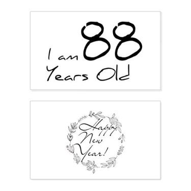 Imagem de Cartão de felicitações I am 88 years old Age Idderly New Year Festival Bless Message Present