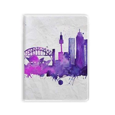 Imagem de Caderno em aquarela para casa de ópera de Sydney da Austrália, capa de goma