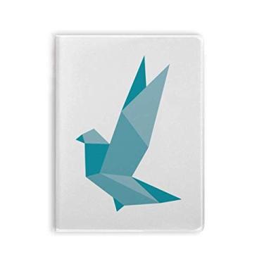 Imagem de Diário de capa macia Origami com estampa de pombo de granada abstrata
