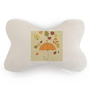 Imagem de DIYthinker Almofada para decoração de pescoço com estampa de chuva, clima, gotejamento de carro, almofada para apoio de cabeça