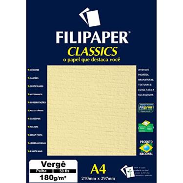 Imagem de Filiperson Classics Papel Pérola para Trabalhos Manuais, Amarelo (Palha), A4