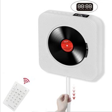 Imagem de Leitor de CD Montável na parede Bluetooth portátil Caixa de áudio doméstico_BRANCO