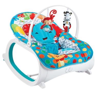 Imagem de Cadeira Descanso Bebê Musical Massageadora E Balanço Azul - Color Baby