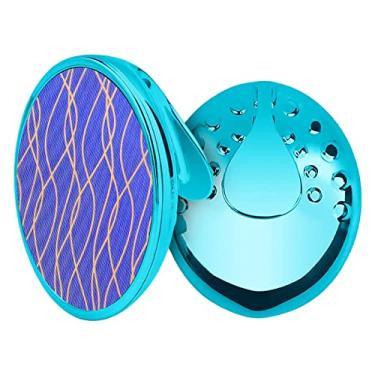 Imagem de Removedor de cabelo de cristal, removedor de pelos indolor reutilizável portátil nano cristal removedor de pelos para casa mulheres pernas braços (azul)