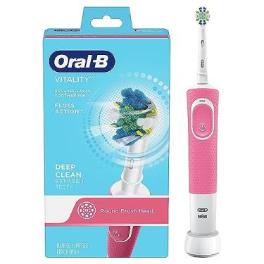 Imagem de Oral-B Escova de dentes elétrica com 1 cabeça de escova de substituição Oral-B, Vitality Flossation, Rosa