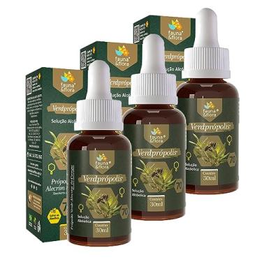 Imagem de Kit 3 Própolis Verde Extrato Seco 70% Natural Puro WaxFree Concentrado Forte Imunidade 30ml Sem Cera