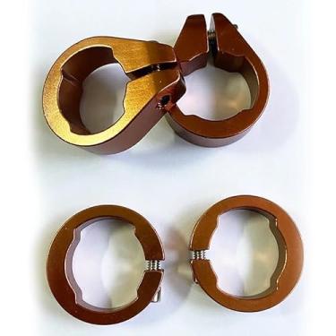 Imagem de Anel de bloqueio de capa de guidão de bicicleta de montanha BMX peças de bicicleta anel de bloqueio de punho de bicicleta anel de bloqueio de guidão de liga de alumínio (ouro rosa)