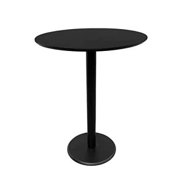 Imagem de Mesa de Quarto Lateral Monopé de Laqueada 50 cm (PRETA)