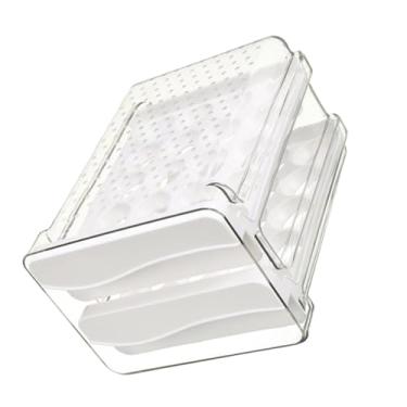 Imagem de UKCOCO 1 Peça Caixa De Transparente Dispensador De Ovos Empilhável Suporte De Enchimento De Suporte De Geladeira Suporte De Apimentado Prato De Servir