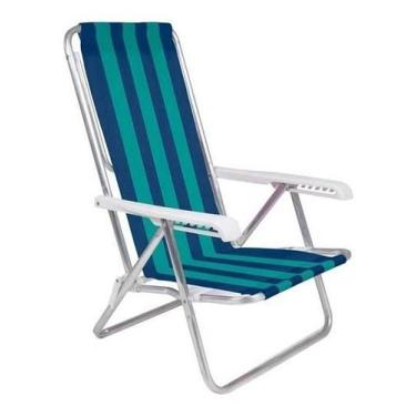 Imagem de Cadeira De Praia Reclinável 8 Posições - Aço - Mor