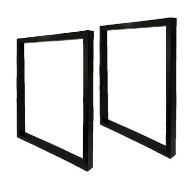 Imagem de Kit 2 Pés Grosso para Mesa Estilo Industrial 70x60cm Preta