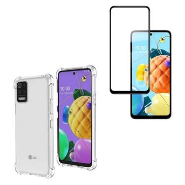 Imagem de Capinha Capa Case Transparente + Película Vidro 3D 9D Compatível LG K62+