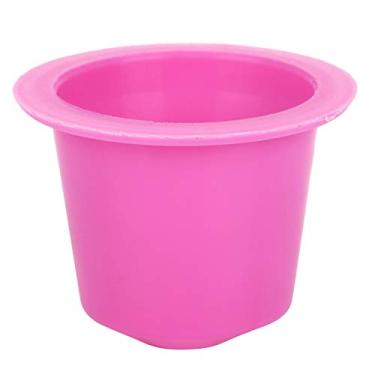 Imagem de 30 cápsulas de café, conveniente copo de filtro de café com pincel de colher de papel de folha de alumínio, 3 x 2,9 cm, xícaras de cápsula de café ecológicas para cozinha (rosa)