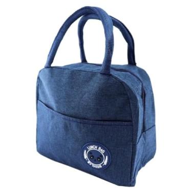 Imagem de Bolsa Térmica Fitness Marmita Viagem Necessaire Com Zíper - B2T (Azul)