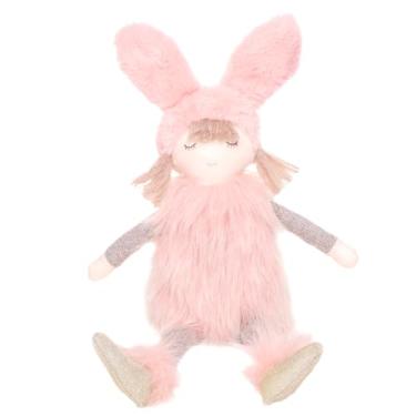 Imagem de Boneca de pano com orelhinhas de 45cm com botinhas douradas