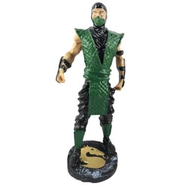 Imagem de Boneco Reptile Ninja Mortal Kombat 18cm Colecionável Estátua em Resina Miniatura Enfeite