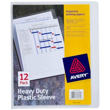 Imagem de Avery 72611 Capas de plástico resistentes, letra, polipropileno, transparente (pacote com 12)