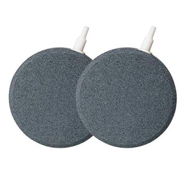 Imagem de Quickun 10 cm atualizado disco de ar louco cilindro de pedra bolha mais difusor aquário aquário aquário tanque hidropônico bomba de ar difusor de pedras 3/16" 5/16" ID da mangueiraQuickun 4“ Disc