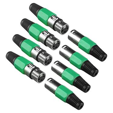 Imagem de MAD OWL Pacote com 4 conectores XLR de 3 pinos, conectores de cabo XLR DMX, adaptador macho XLR, conector de montagem em painel, conector de cabo de microfone XLR, plugue de canhão para fio de sinal