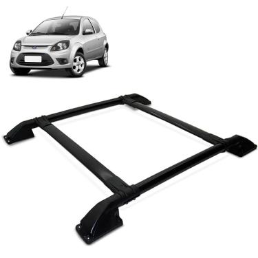 Imagem de Rack de Teto Bagageiro Ford Ka 2008 a 2013 Tubolar Preto