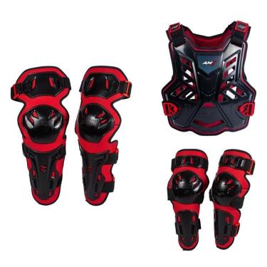 Imagem de Kit Joelheira Cotoveleira Colete Amx Control Motocross-Unissex