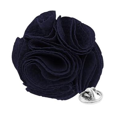 Imagem de Vittorio Vico Broche de lapela Seersucker Rose Flower para homens - Broche rosa, broche, flor na lapela para homens, 2.5" (6.36CM), Poliéster, Não aplicável
