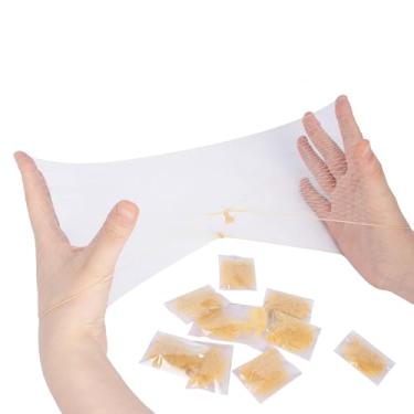 Imagem de WeKen Redes de cabelo de malha invisível – 20 peças de rede elástica para fazer coque, dormir, balé, cozinha (50 cm, pacote individual), Loiro, 20PCS