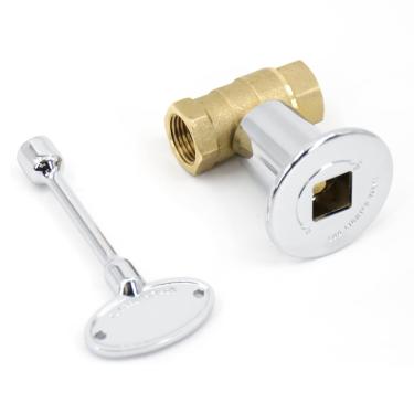 Imagem de Himaweek Kit de válvula de chave de gás reta de 3/10.2 cm para lareira com flange e kit de válvula de gás para fogueira de 7,6 cm