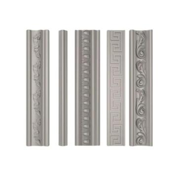 Imagem de Kit 5 Formas Para Fabricaçaõ de Moldura Rodateto Rodapé Gesso