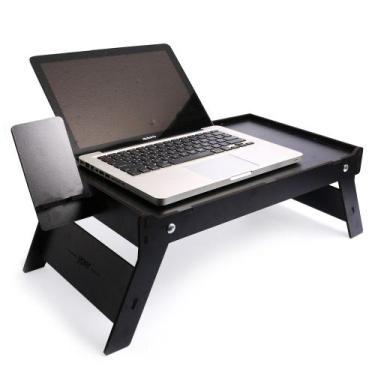Imagem de Suporte Notebook Apoio Celular Cama Sofa Mesinha Preto - Yper Criativo