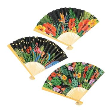 Imagem de Fun Express Ventiladores de Mão Dobráveis Tropical Nights (Conjunto com 12) Acessórios para Festa - Fã de Papel