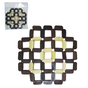 Imagem de Descanso De Panela De Bambu Quadrado 13cm Na Solapa - Imporiente