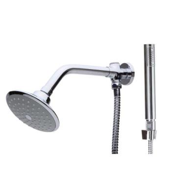 Imagem de Ducha Chuveiro Luxo De Parede C/ Desviador E Ducha Manual Aquecedor So