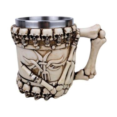 Imagem de Caneca Medieval Crânios Mão - Tenda Medieval