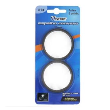 Imagem de 2 Espelho Convexo Auxiliar Universal Olho De Boi Ponto Cego - Western