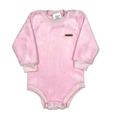 Imagem de Body Básico Fleece Liso Bodie Peluciado Quentinho Bebê - Fofotinhos, R