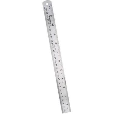 Imagem de Régua Inox Profissional Escolar Casa Trabalho 30 Cm Starfer