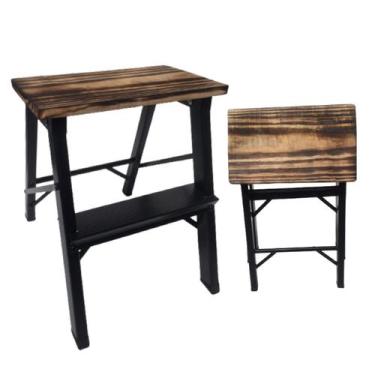 Imagem de Mini Banqueta e Escada 2 Degraus - HM GARCIA,  PRETA