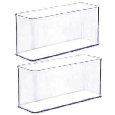Imagem de Organizador de plástico acrílico 21,9  x 7,3 x 10,6 cm H2 2 unidades P