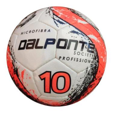 Imagem de Bola Society Dalponte 10 Microfibra Costurada A Mão, Branco, Único
