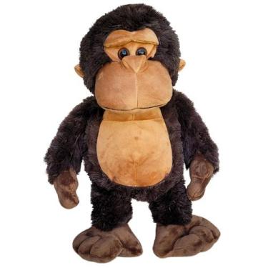 Imagem de Macaco de Pelúcia Grande Gorila Realista Monkey Decoração - Fofy Toys